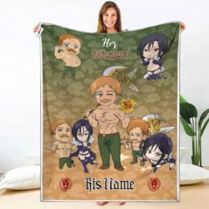 Her Escanor Fleece Blanket Valentine Her and His Collection