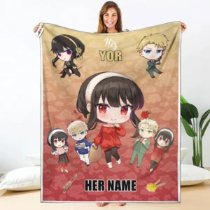 His Yor Forger Fleece Blanket Valentine Her and His Collection