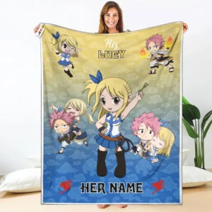 His Lucy Heartfilia Fleece Blanket Valentine Her and His Collection