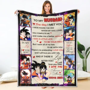 Goku - Chi Chi Fleece Blanket Valentine To My Love Collection