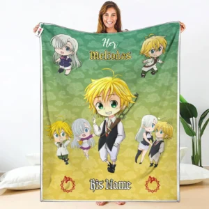 Her Meliodas Fleece Blanket Valentine Her and His Collection