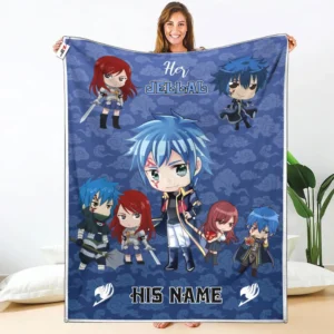 Her Jellal Fernandes Fleece Blanket Valentine Her and His Collection