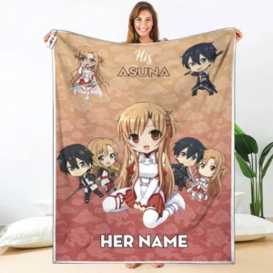 His Asuna Fleece Blanket Valentine Her and His Collection