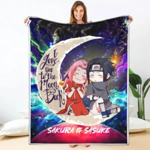 Sasuke Uchiha - Sakura Haruno Fleece Blanket Custom Valentine Anime
