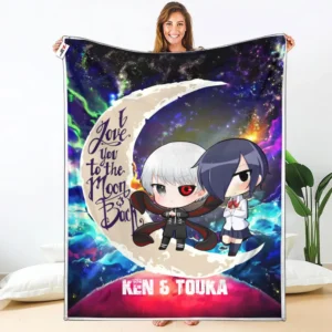 Ken Kaneki - Touka Kirishima Fleece Blanket Custom Valentine Anime