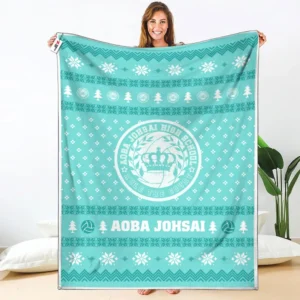 Aoba Johsai Fleece Blanket Custom Haikyuu Anime
