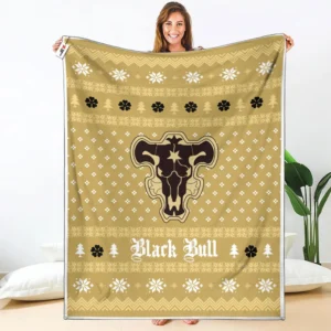 Black Bull Fleece Blanket Custom Black Clover Anime