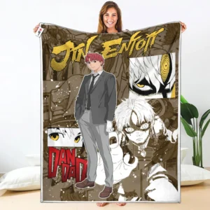 Jin Enjoji Fleece Blanket Custom Valentine Dandadan Anime