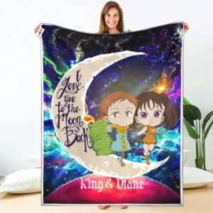 King - Diane Fleece Blanket Custom Valentine Anime
