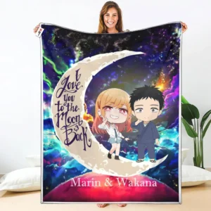 Marin Kitagawa - Wakana Gojo Fleece Blanket Custom Valentine Anime