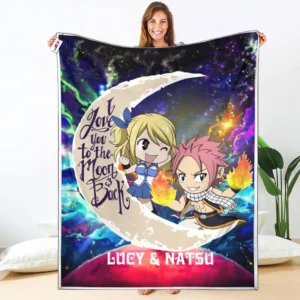 Natsu Dragneel - Lucy Heartfilia Fleece Blanket Custom Valentine Anime