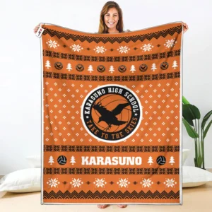 Karasuno Fleece Blanket Custom Haikyuu Anime