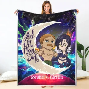 Escanor - Merlin Fleece Blanket Custom Valentine Anime