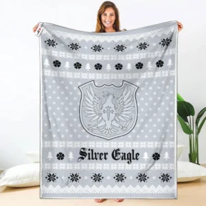 Silver Eagle Fleece Blanket Custom Black Clover Anime