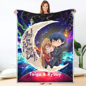 Taiga Aisaka - Ryuuji Takasu Fleece Blanket Custom Valentine Anime