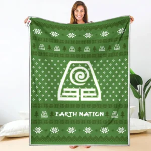 Earth Nation Fleece Blanket Custom Avatar The Last Airbender Anime