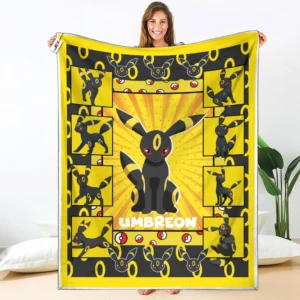 Umbreon Fleece Blanket Custom Pokemon Anime