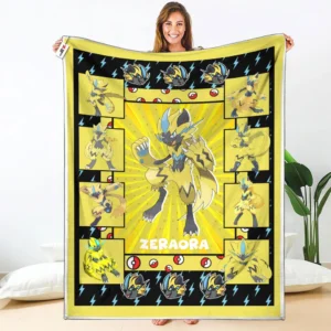 Zeraora Fleece Blanket Custom Pokemon Anime