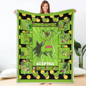 Sceptile Fleece Blanket Custom Pokemon Anime