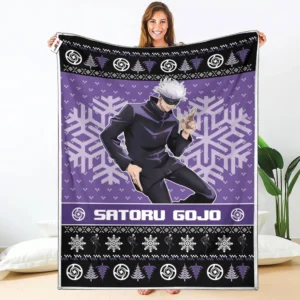 Satoru Gojo Fleece Blanket Custom Jujutsu Kaisen Anime