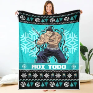Aoi Todo Fleece Blanket Custom Jujutsu Kaisen Anime