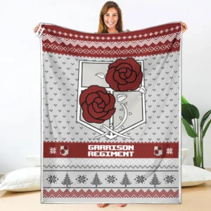 Garrison Regiment Fleece Blanket Custom Attack On Titan Anime