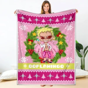 Donquixote Doflamingo Fleece Blanket Custom One Piece Anime