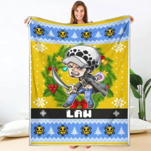 Trafalgar D. Law Fleece Blanket Custom One Piece Anime