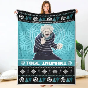 Toge Inumaki Fleece Blanket Custom Jujutsu Kaisen Anime