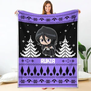 Rukia Kuchiki Fleece Blanket Custom Bleach Anime