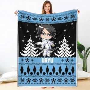 Uryu Ishida Fleece Blanket Custom Bleach Anime