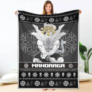 Mahoraga Fleece Blanket Custom Jujutsu Kaisen Anime