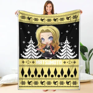 Matsumoto Rangiku Fleece Blanket Custom Bleach Anime