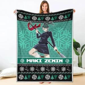 Maki Zenin Fleece Blanket Custom Jujutsu Kaisen Anime