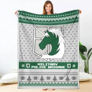Military Police Brigade Fleece Blanket Custom Attack On Titan Anime