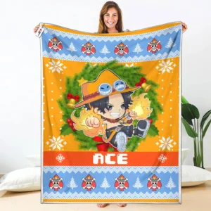 Portgas D. Ace Fleece Blanket Custom One Piece Anime
