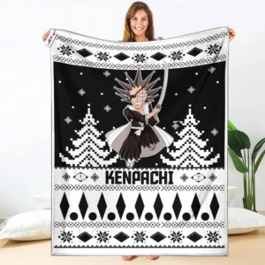 Kenpachi Zaraki Fleece Blanket Custom Bleach Anime