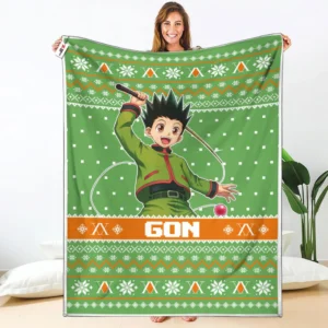 Gon Freecss Fleece Blanket Custom Hunter x Hunter Anime