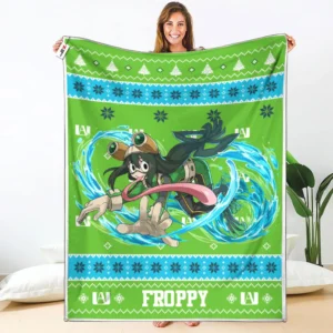 Froppy Fleece Blanket Custom My Hero Academia Anime