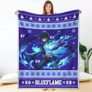 Blueflame Fleece Blanket Custom My Hero Academia Anime