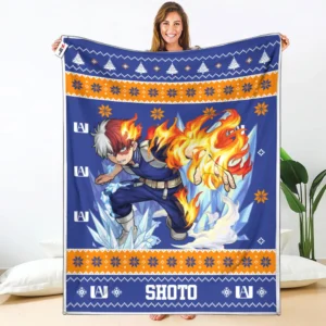 Shoto Todoroki Fleece Blanket Custom My Hero Academia Anime