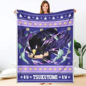 Tsukuyomi Fleece Blanket Custom My Hero Academia Anime