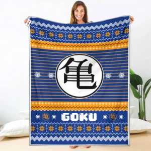 Goku Turtle Hermit Fleece Blanket Custom Dragon Ball Symbol Anime