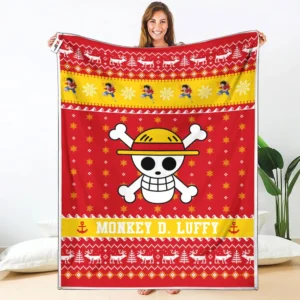 Monkey D. Luffy Fleece Blanket Custom One Piece Symbol Anime