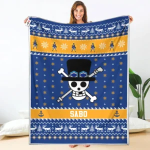 Sabo Fleece Blanket Custom One Piece Symbol Anime