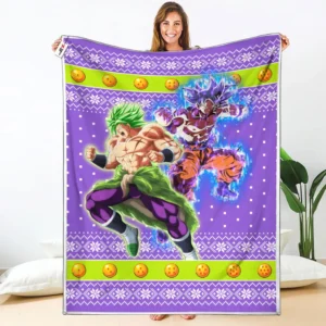Goku Broly Fleece Blanket Custom Dragon Ball Anime