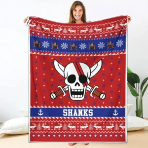 Shanks Fleece Blanket Custom One Piece Symbol Anime