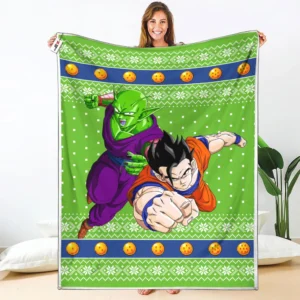 Gohan Piccolo Fleece Blanket Custom Dragon Ball Anime
