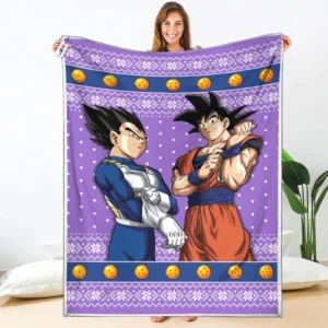Goku Vegeta Fleece Blanket Custom Dragon Ball Anime