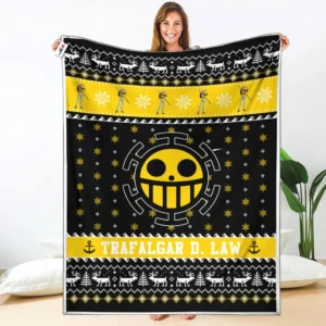 Trafalgar D. Law Fleece Blanket Custom One Piece Symbol Anime